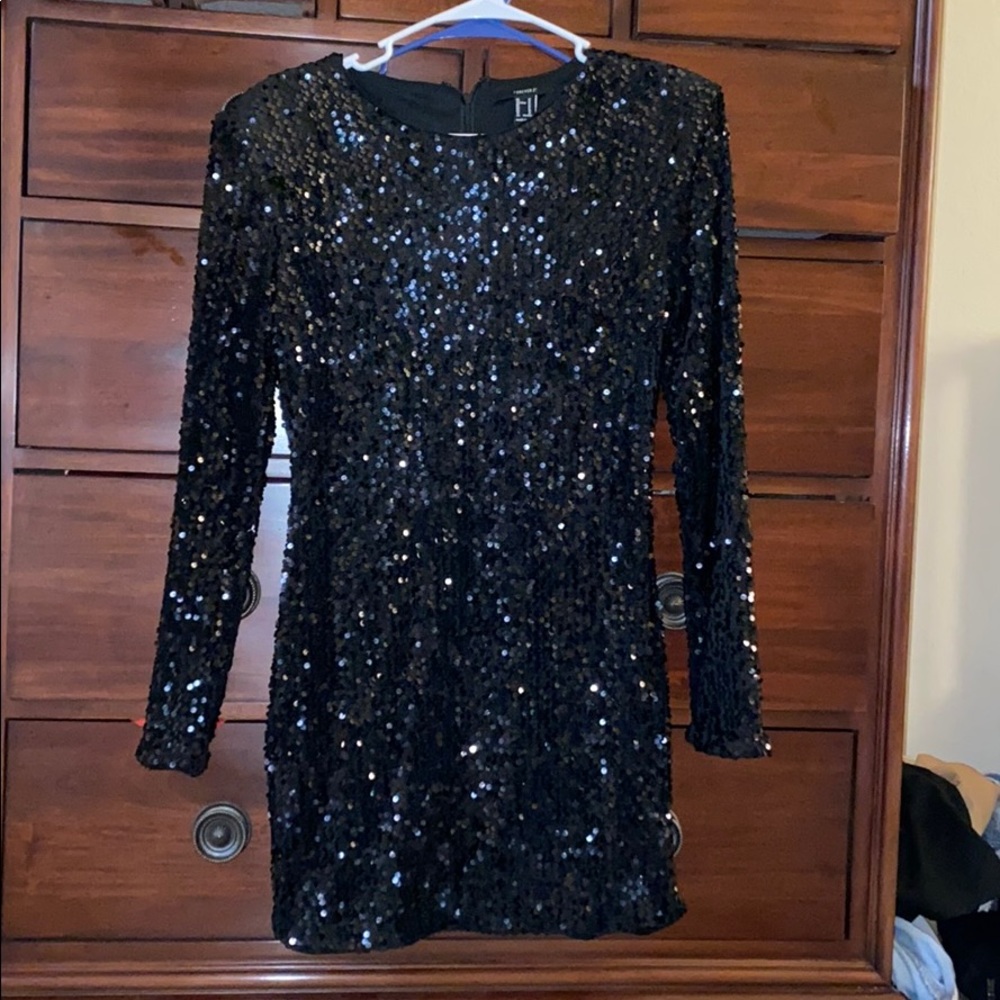 Black sequin dress